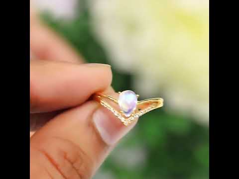 Best 14k Gold Vermeil Moonstone Ring