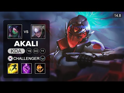 Akali vs Diana MId - KR Challenger - Patch 14.8 Season 14
