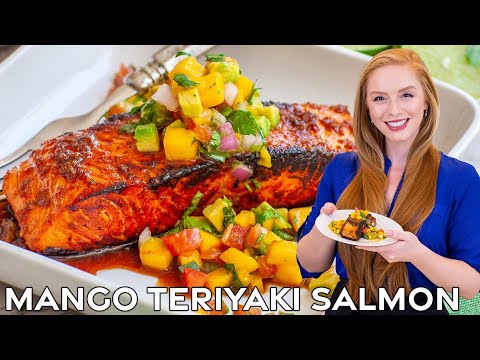 Quick & Easy Teriyaki Salmon with Mango Salsa | with Homemade Maple Teriyaki Sauce