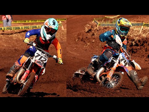 Disputa intensa, belas ultrapassagens e alguns tombos na corrida da 65cc em Cianorte Pr