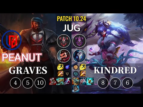 LGD Peanut Graves vs Kindred Jungle - KR Patch 10.24