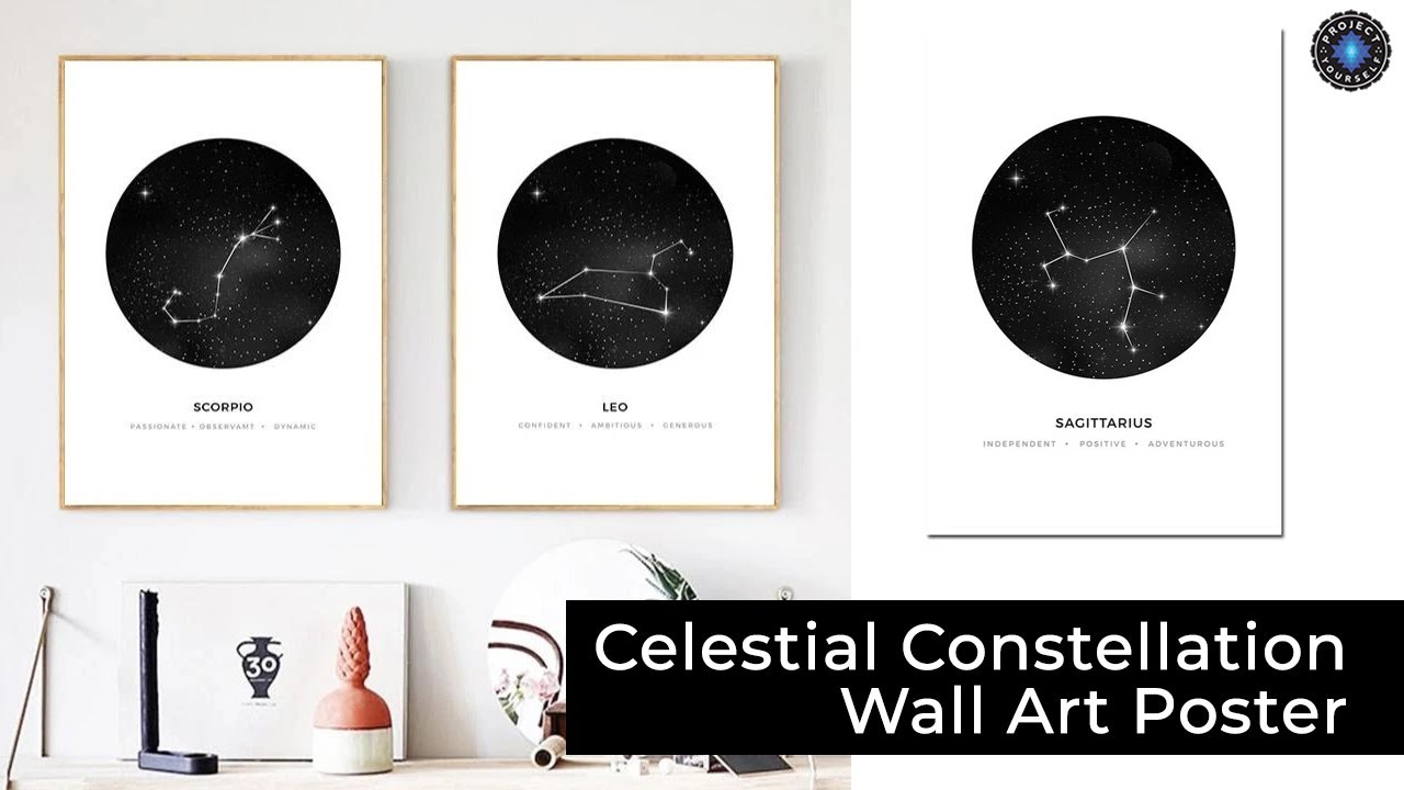 Celestial Constellation Wall Art Poster ♑♋