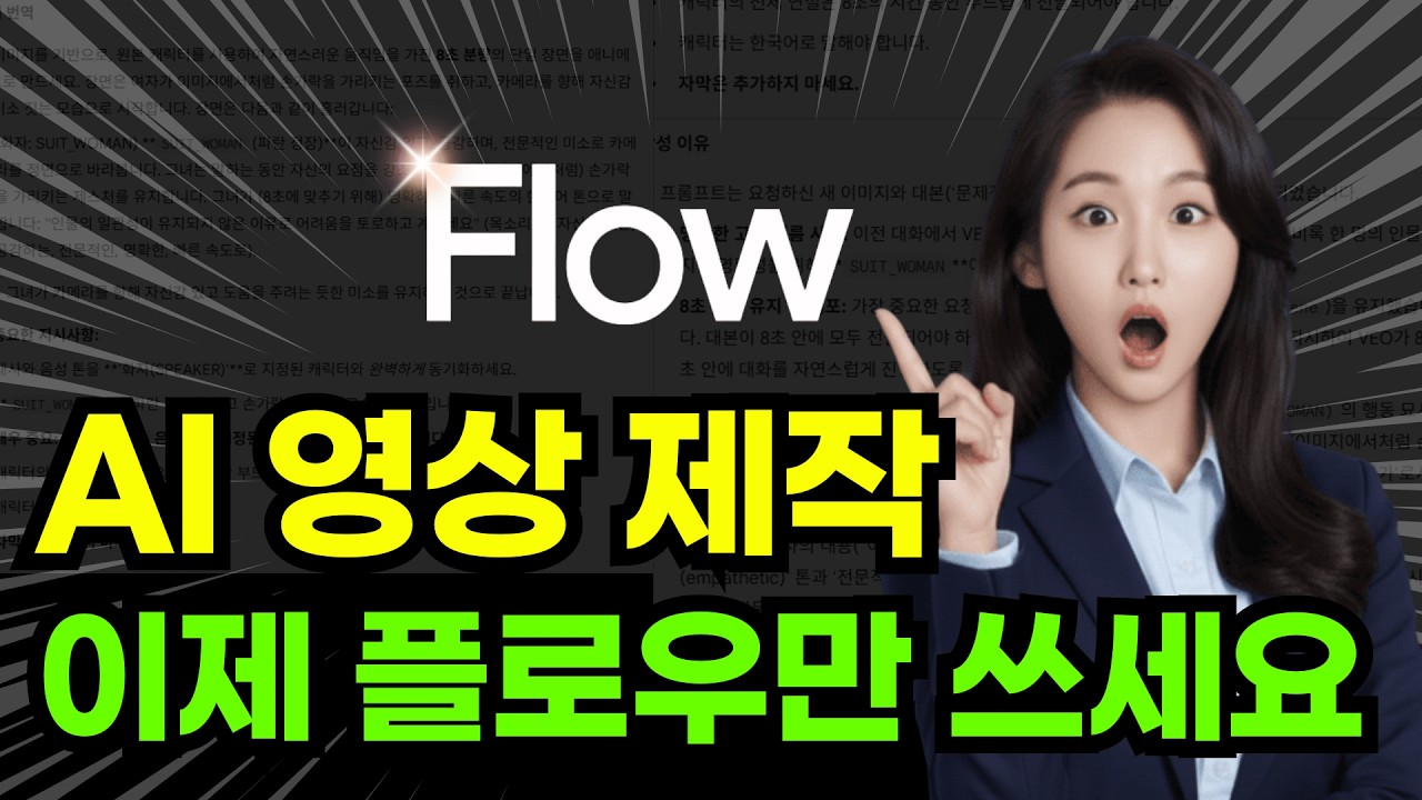 구글 플로우(Flow)로 끝내는 AI 영상 제작! 프롬프트 전부 공개 #ai영상 #플로우 #제미나이 #flow #나노바나나 #veo