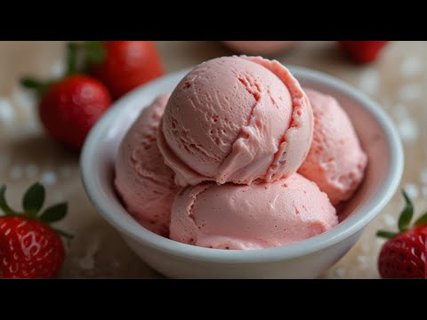 Dreamy Delight: Creamy Strawberry Ice Cream 🍓