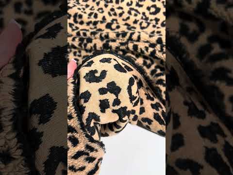 Teddy fabric Leopard print internetu
