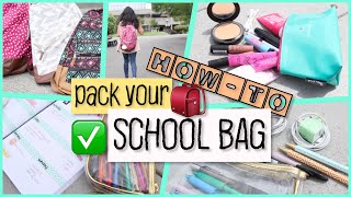 How-To: Pack Your School Bag | School Essentials and Supplies