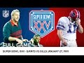 Super Bowl XXV | Bills vs. Giants "Wide Right" | NFL Full Game