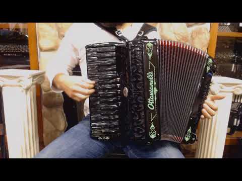 OTTAAERI72GD - NEW Black "Grave Digger "Ottavianelli Aero I Piano Accordion LMM 34 72 $3999