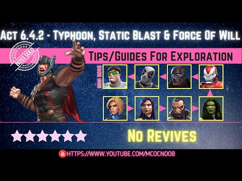 MCOC: Act 6.4.2 - Typhoon, Static Blast & Force of Will - Tips/Guides - No Revives - Story quest