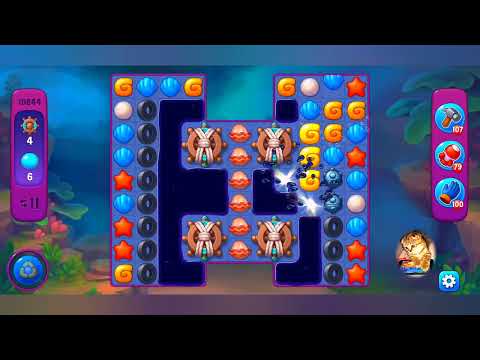 фишдом 2022  #  10844 уровень - прохождение без бустеров # Fishdom,   10844  level - no Boosters.