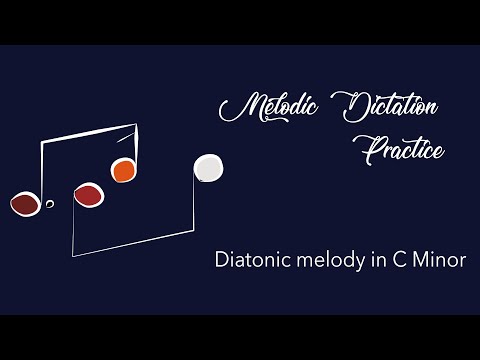 Melodic Dictation Practice Exercise in C Minor