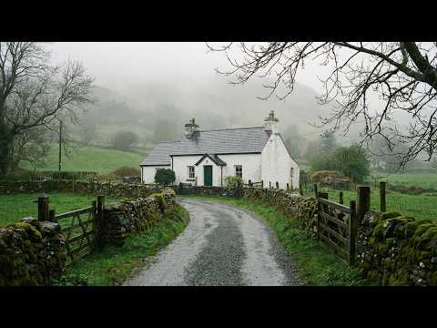Simple Living in a Tiny White Cottage | Fireplace, Rain & Good Food