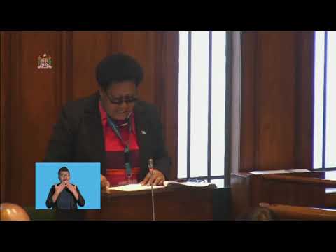 Member of Parliament Hon. Selai Adimaitoga delivers ministerial statement