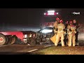 Ernstige aanrijding tussen auto en oplegger in Agelo