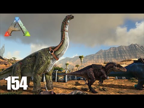 Seguindo Viagem - Tentando chegar na BASE 07 com o BRAQUIOSSAURO FERIDO - ARK Ragnarok #154