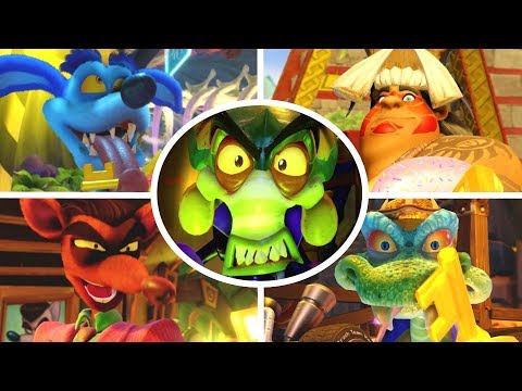 Crash Team Racing Nitro Fueled - All Bosses + Cutscenes