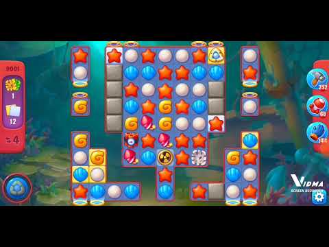 Fishdom. 9001 hard level no boosters and diamonds. 15 moves