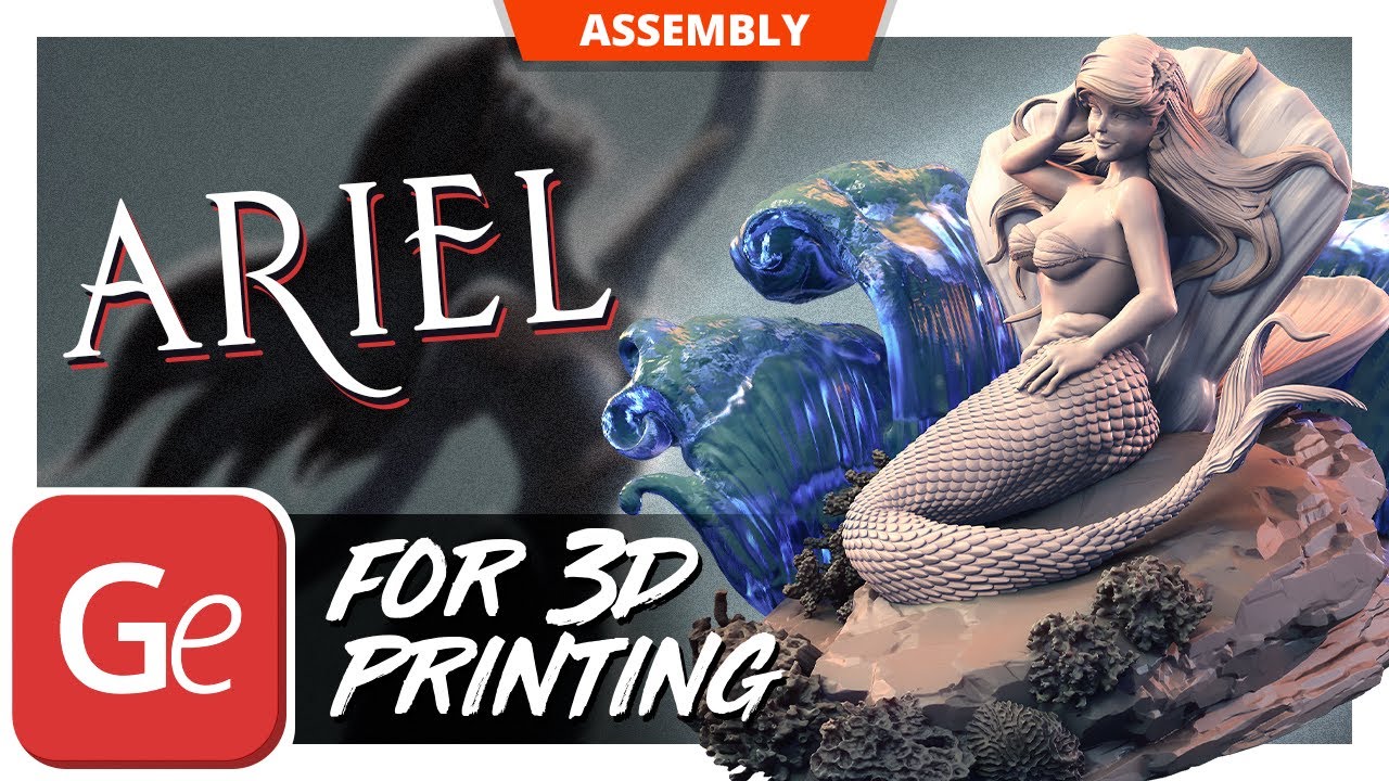 Ariel 3D Printing Figurine  | Assembly by Gambody