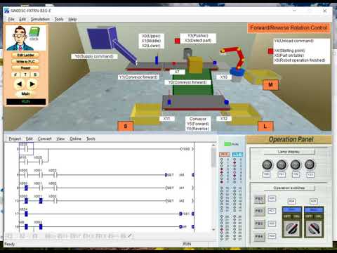 PLC FX Series MITSUBISHI Forward/Reverse Rotation Control