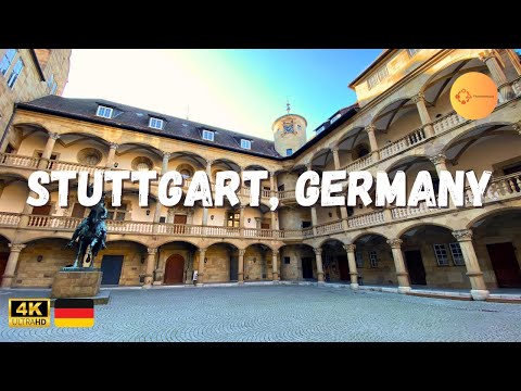 Stuttgart, Germany 4K Winter City Walking Tour