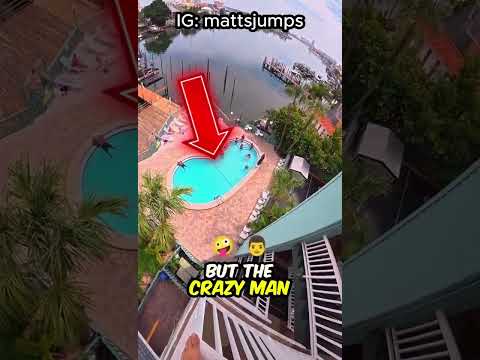 Tried to Jump into the Pool from the Balcony 😯
