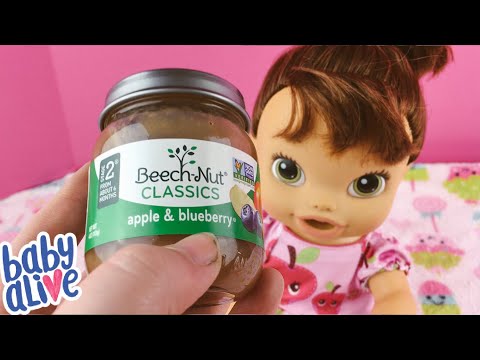 Messy Baby Alive Doll Feeding With Real Baby Food by Zoe Video