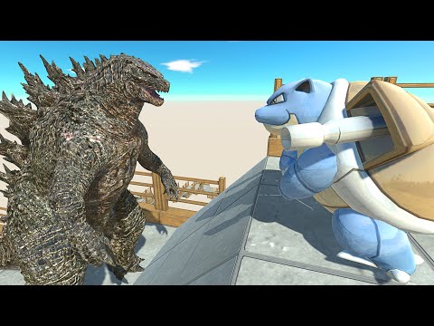 NEW UPDATE UNIT | BLASTOISE vs GODZILLA 2021 DEATH FALL - Animal Revolt Battle Simulator