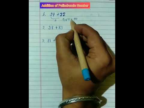 Addition of Palindromic number #mathematics #mathtricks please subscribe @trickyinsaan8452