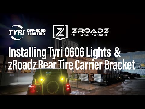 How to Install Tyri 0606 LED Lights & zRoadz Rear Tire Carrier Bracket on Your Jeep Wrangler JLU