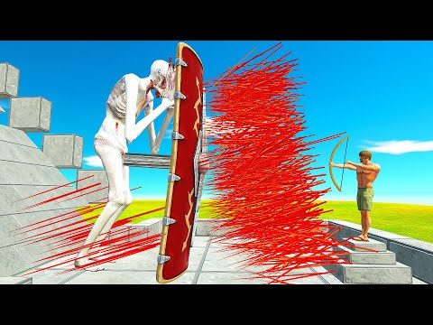 GOD ARCHER VS MONSTERS WITH SHIELD - Animal Revolt Battle Simulator