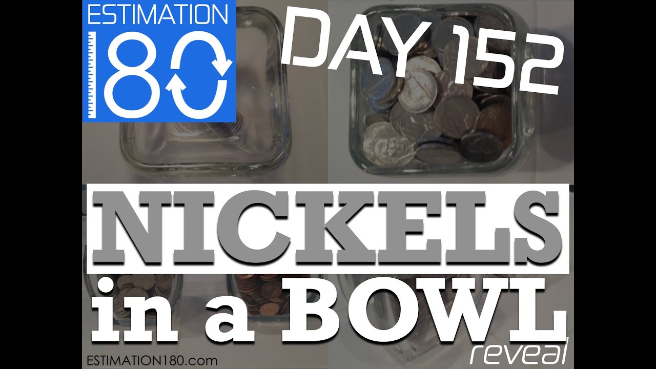 Day 152 • NICKELS in a BOWL • Estimation 180