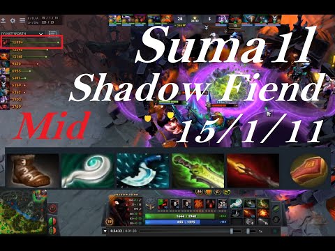 Sumail Shadow Fiend Mid, just crushing mid - Full Pub Game - Dota2