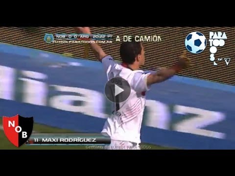 Gol Maxi Rodríguez. Newell's 1 Argentinos 0. Torneo Inicial 2013. Fecha 9. Fútbol Para Todos