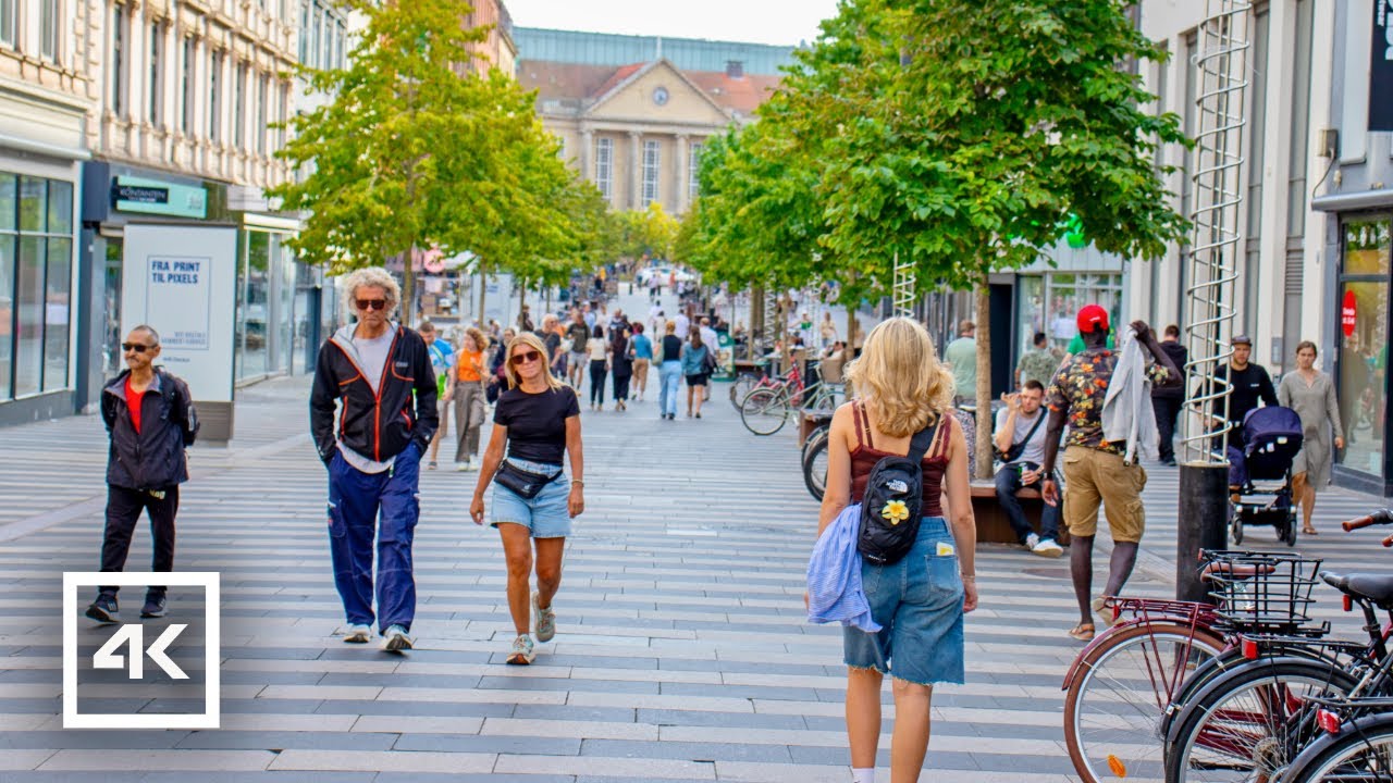 Immersive street-level walking tour through Aarhus, Denmark, showcasing authentic urban landscapes, local architecture, and the vibrant atmosphere of the city's neighborhoods