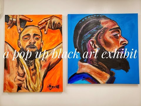 a pop up black art exhibit | gallery noir | dc travel vlog