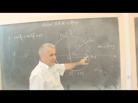 Lectia BAM 14  -  Cercul trigonometric - Demonstratia ecuatiei cercului
