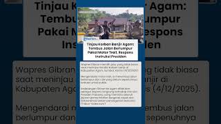 Naik Motor Trail, Wapres Gibran Tembus Lumpur Agam Tinjau Korban Banjir sesuai Instruksi Presiden