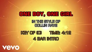 Collin Raye - One Boy, One Girl (Karaoke)