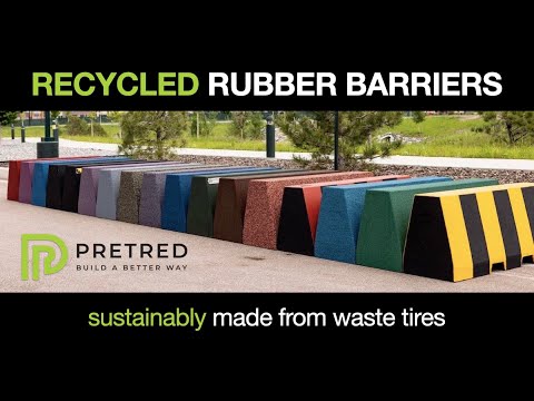 Recycled Rubber Barriers  - Pretred