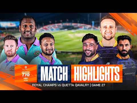 Abu Dhabi T10 2025 I Spiel 27 Highlights: Quetta Qavalry gegen Royal Champs | Saison 9