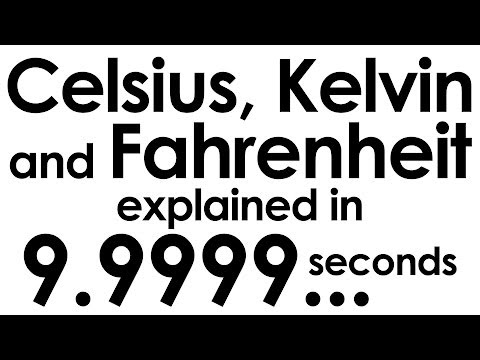 Fahrenheit, Celsius and Kelvin explained in ten seconds