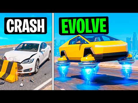 Every Time I Crash, My Tesla EVOLVES in GTA!