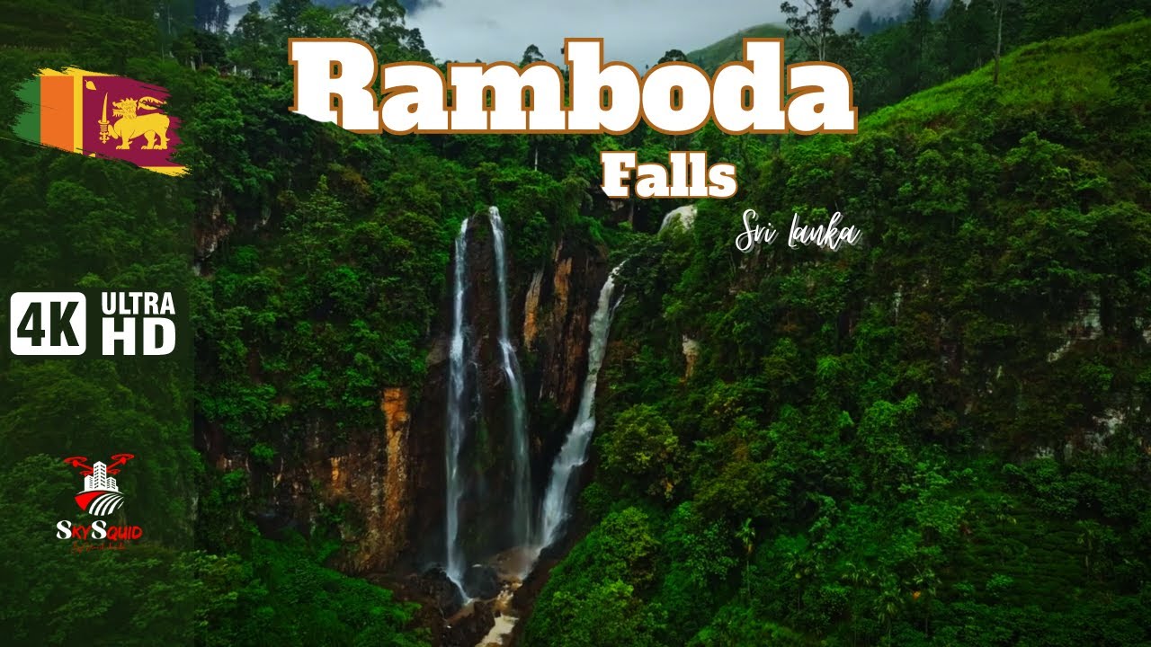 Behold the breathtaking aerial panoramas of Ramboda Falls.