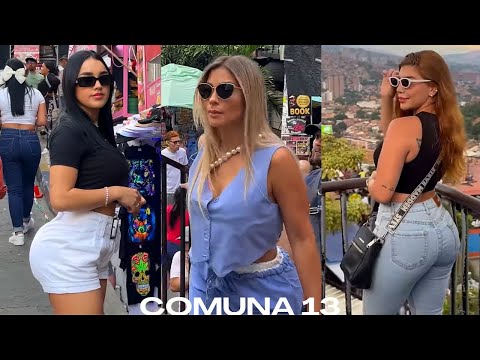 BEAUTIFUL COLOMBIAN GIRLS AT COMUNA 13 IN MEDELLIN [4K SCENES]
