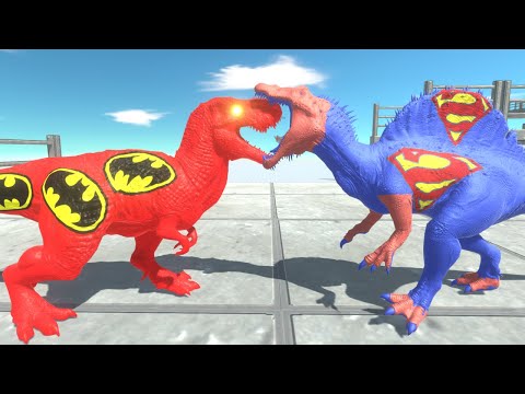 BLOOD BATMAN T REX DEATH RUN - Animal Revolt Battle Simulator