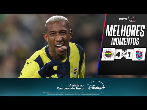 TALISCA faz HAT-TRICK com direito à GOLAÇO, e FENERBAHÇE goleia Trabzonspor | MELHORES MOMENTOS