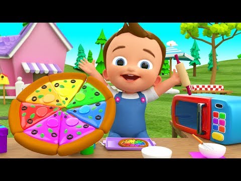 Little Baby Making Pizza DIY - Kids Toddlers Activities Learn Colors for Children with Pizza Slices