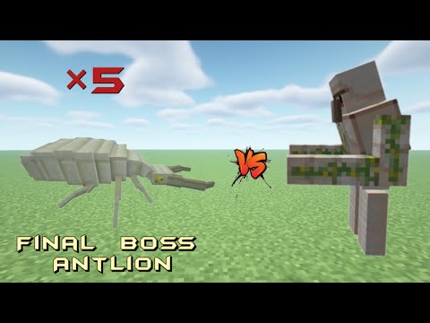 5 Final Boss ANTLION (Erebus MOD) VS. Mutant Iron Golem (Mutant Mobs MOD) in MINECRAFT. #minecraft
