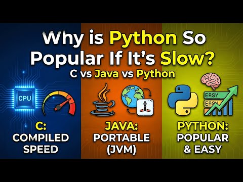 Why is Python So Popular If It's Slow? (C vs Java vs Python)