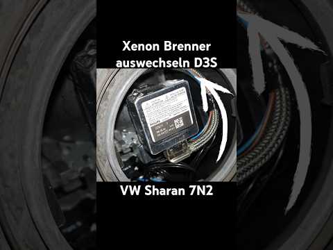 Xenon Brenner D3S auswechseln Sharan 7N2  #vw #automobile #tdi #wechseln #xenon #burner #change